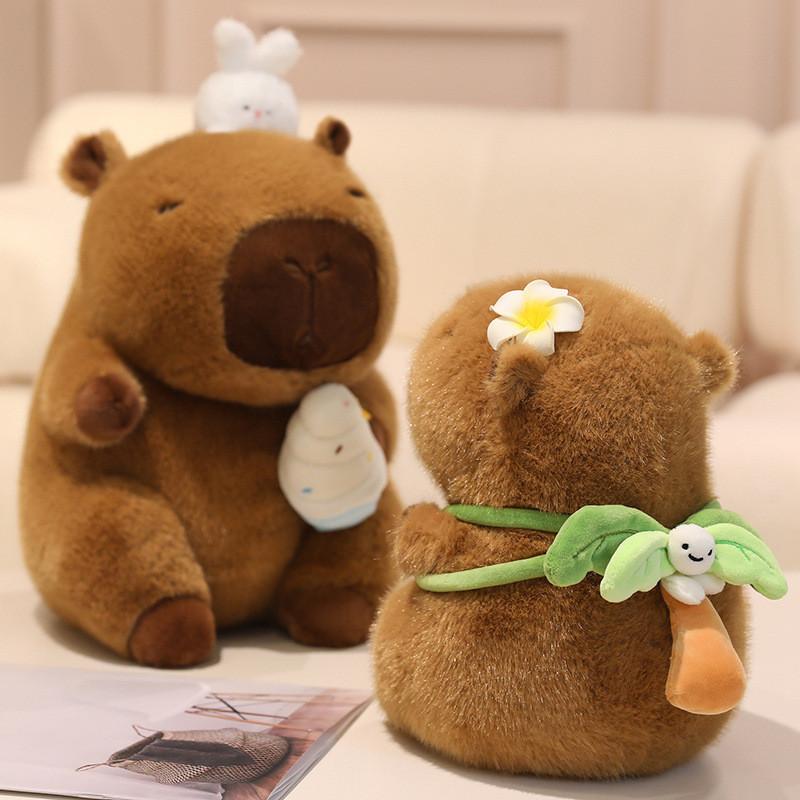 Plush Toy Capybara Ice Cream Smoothie Toy Childrens Animal Doll Cartoon