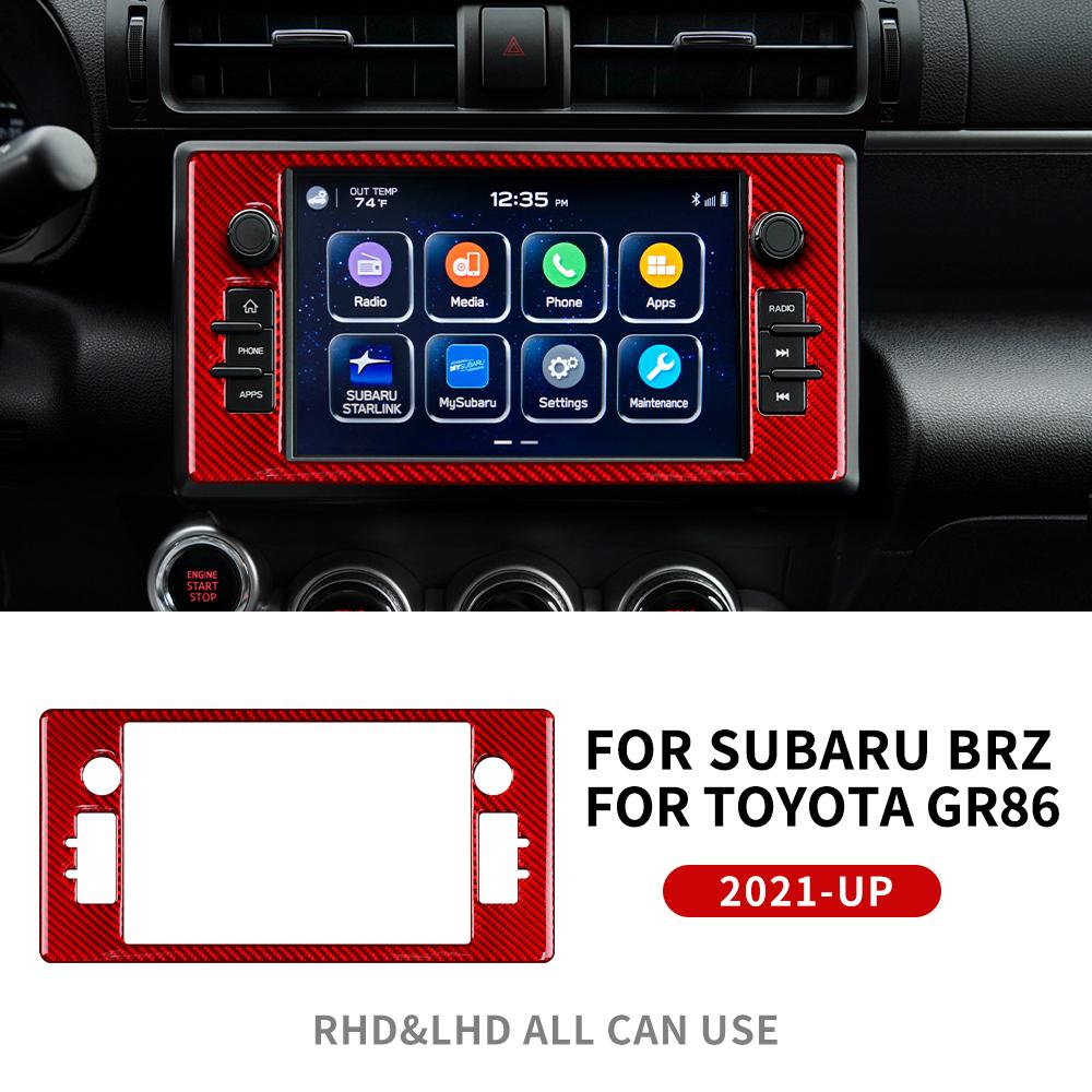Real Soft Carbon Fiber Sticker For Subaru BRZ Toyota GR86 2025 2025 2025 2025 Car Central Navigation Interior Trim Accessories
