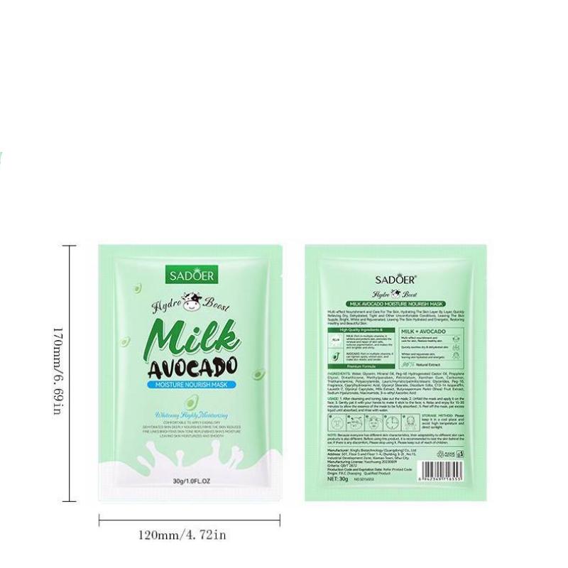 SADOER Milk & Fruit Moisturising Mask Hydrating & Rejuvenating