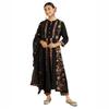 Kaari Women?s Embroidered Anarkali Kurta Set with Organza Dupatta, Multi-Color Embroidery & Pant with Pocket