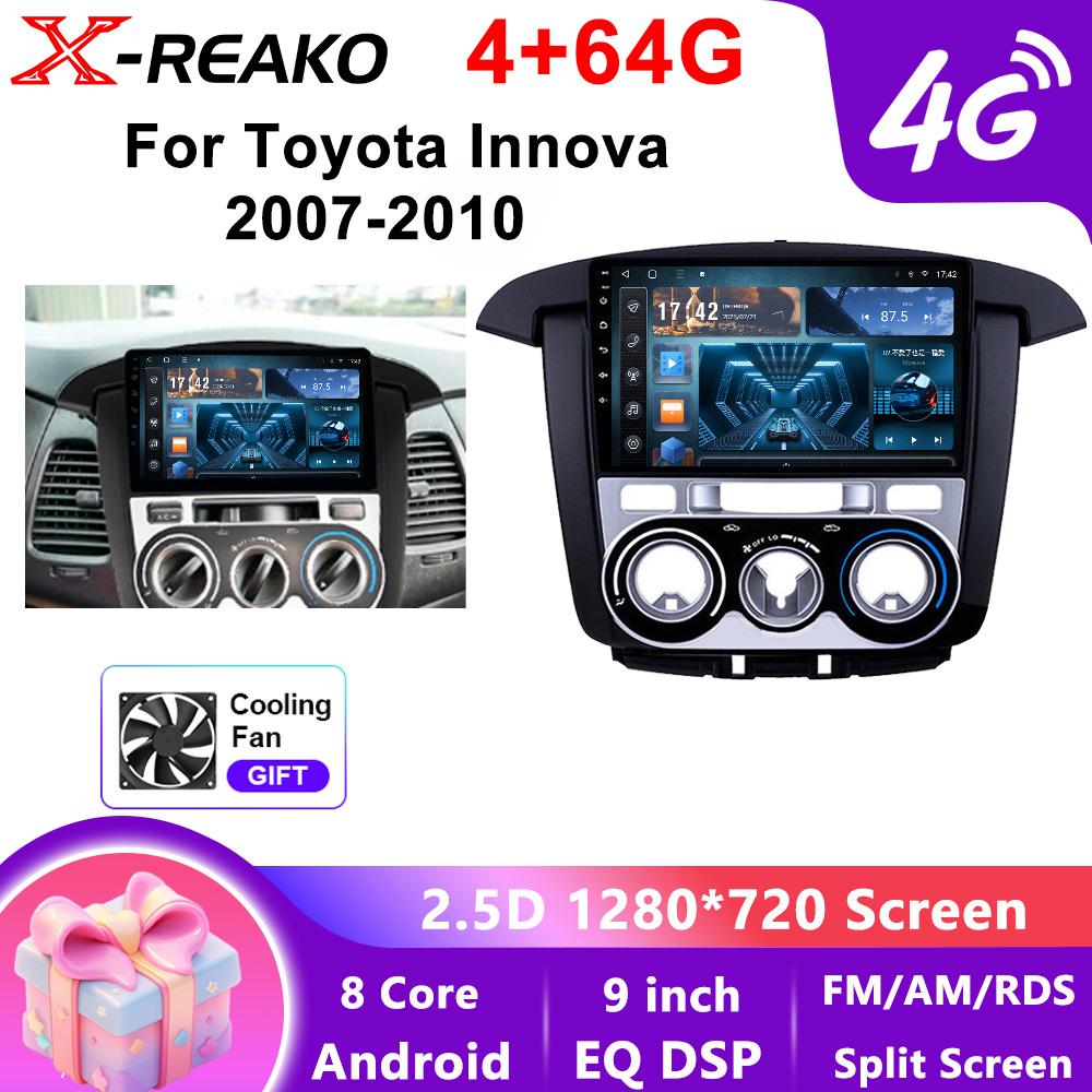 X-REAKO Car Video Player for  Toyota Innova 2007-2010 GPS Navigation Built-in Dsp Carplay Autoradio Android Head Unit