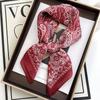 Luxury Rose Print  Scarves Soft Satin Square Scarves Neckerchief Women Shawls Hijab Scarf Bandana 70X70Cm