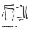 1.5m DC Male To Angel Male Female Plug Spring Power Cord Cable 5.5 X 2.5mm 5.5mm X 2.1mm Extension Cord for LED Strip USB Fan