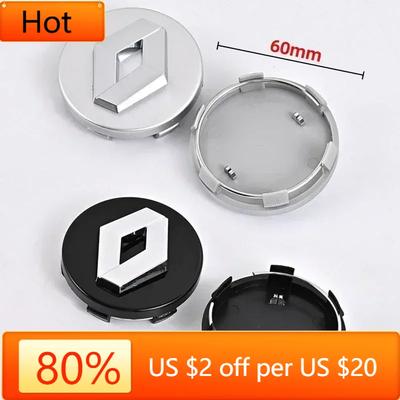 Interior Stickers 4PCS 57mm 60mm Car Wheel Center Cap Logo Hub Badge Rims Cover For Renault Megane 2 3 Clio 4 Trafic Captur Embl