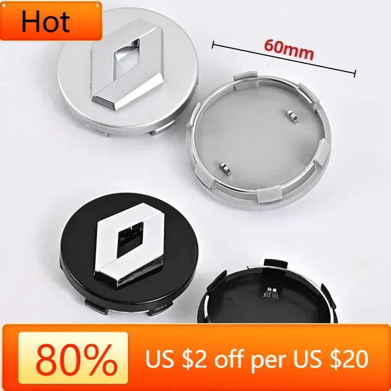 Interior Stickers 4PCS 57mm 60mm Car Wheel Center Cap Logo Hub Badge Rims Cover For Renault Megane 2 3 Clio 4 Trafic Captur Embl