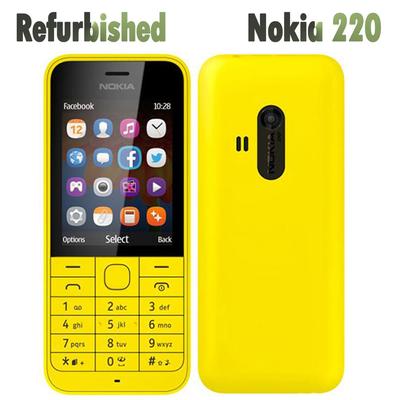 Repasovaná originální Nokia 220 (2014) Mobilní telefon Dual SIM se 2 SIM kartami