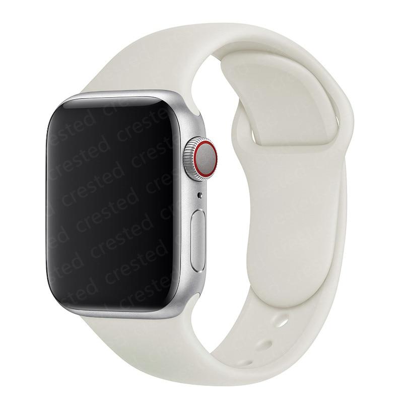 Silicone Strap For Watch Band 44mm 40mm 38mm 42mm Rubber Belt Wristband Bracelet iWatch1 2 3 4 5 Se 6 Band