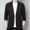 Sommer Herren Dünner Mantel Herren Anzugjacke Herbst Leinen Einfarbig Lässiger Anzug Koreanische Slim Fit Formelle Business Anzugjacke
