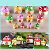 Diy Resin Mushroom House Castle Garden Craft Decor Miniature Micro Landscape Art