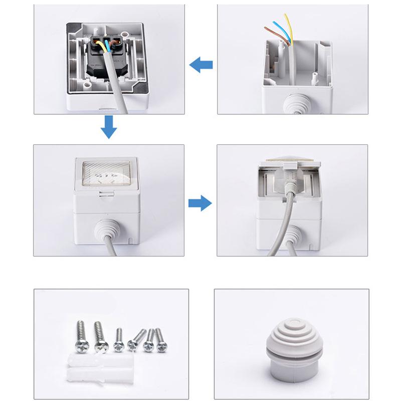 German Style ABS Surface-mounted Wall Socket for Home Decoration
