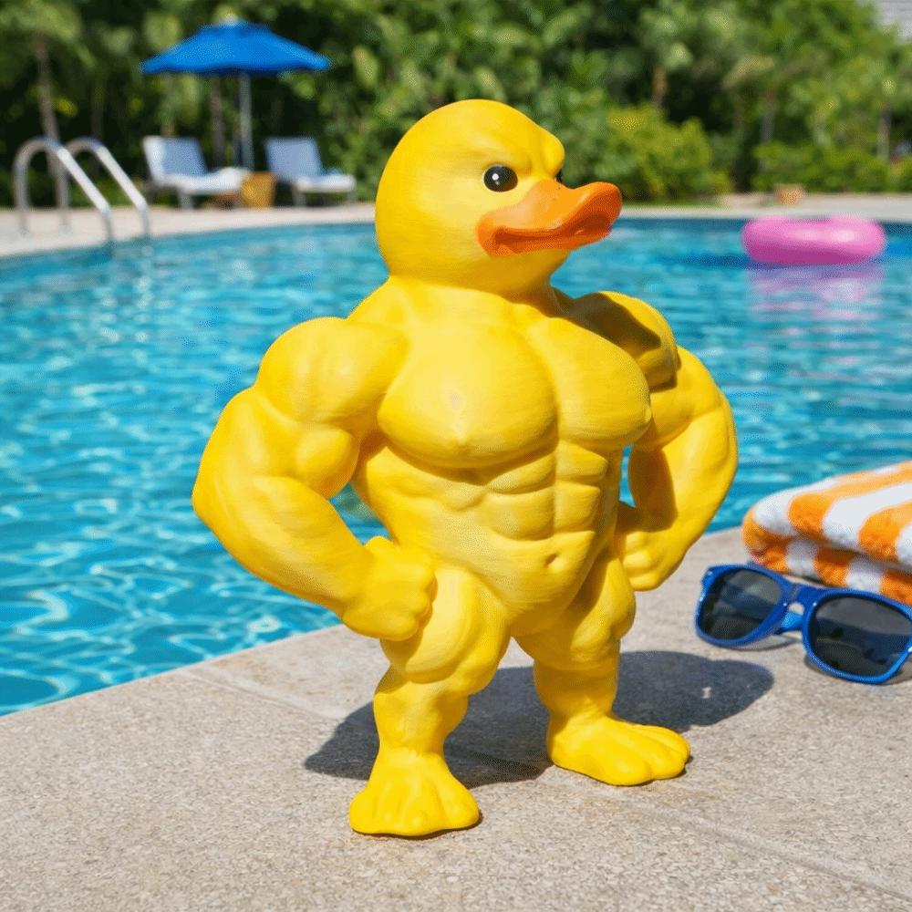 Defined Legs Muscle duck figurine Defined Arms Muscular Duck Statue Table Ornaments