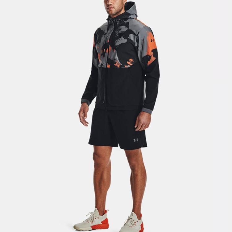 Under Armour Project Rock Johnson Zip-Up Hooded Training Jacket Men Outerwear Black 1362759-001