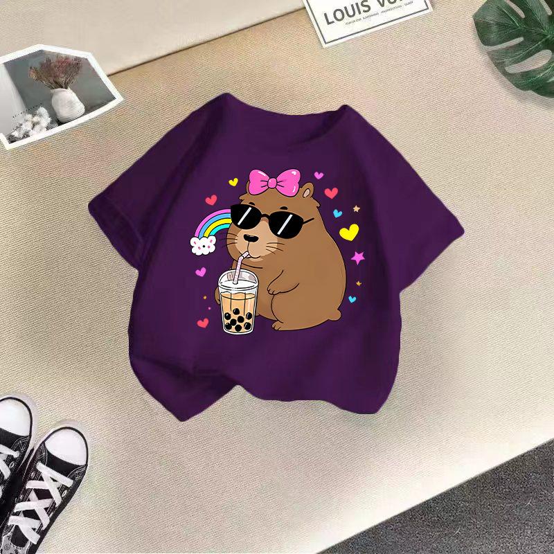 Children's Casual Short-sleeved T-shirt - Summer Girls' And Boys' Fashionable And Cute T-shirt