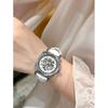 Automatic Mechanical Watch for Women Hollow‑Out Skeleton Dial Luminous Hands Watch Leather Band Waterproof