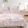 3pcs Pink Cinnamoroll Three-Piece Patterned Quilt Cover Set - Soft and Cozy Bedroom, Guest Room and Dorm Decorative Bedding 3-Piece Set 1 Quilt C