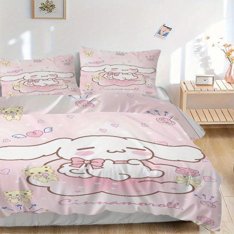 

3pcs Pink Cinnamoroll Three-Piece Patterned Quilt Cover Set - Soft and Cozy Bedroom, Guest Room and Dorm Decorative Bedding 3-Piece Set 1 Quilt C 135x200cm