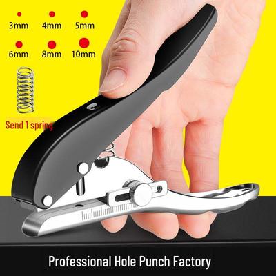 Handgehaltener Rundlochstanzer für Papier, PVC-Karten und Ösen