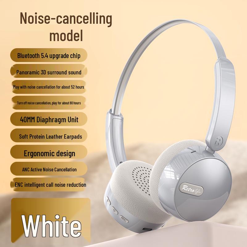 

AKZ 810 Retro Maillard Style Wireless Bluetooth ANC Headphones