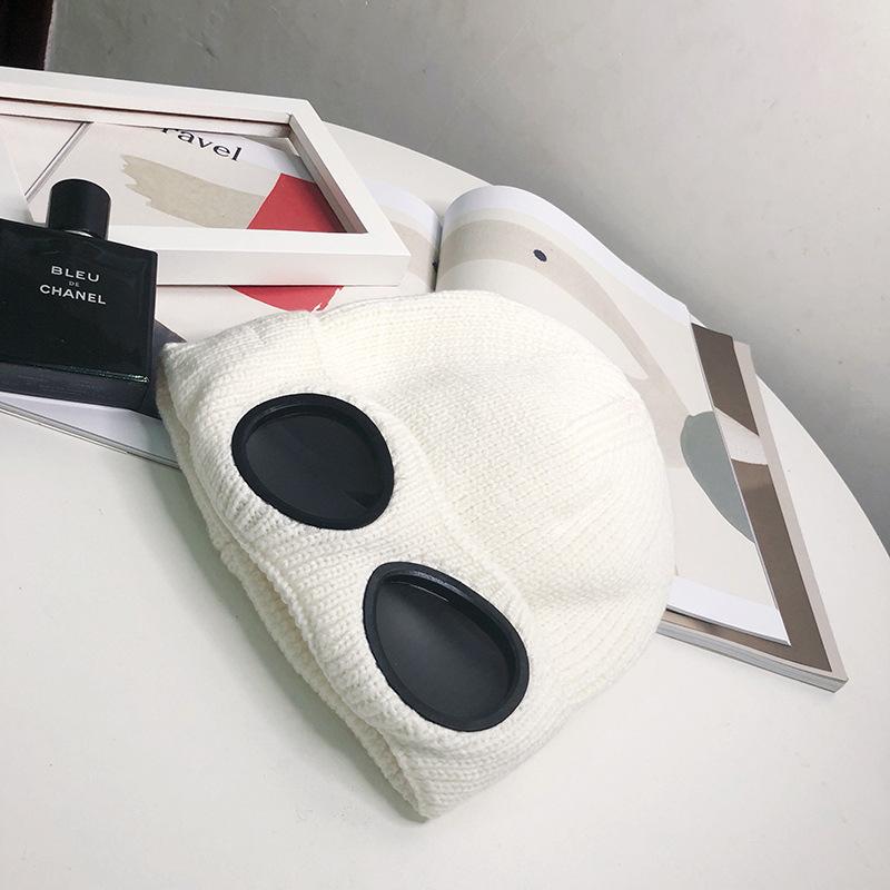 

Пилотная осенне-зимняя ветрозащитная маска для глаз для мужчин и женщин, плюс бархатная лыжная шапка, вязаная шапка, европейская и американская теплая шапка