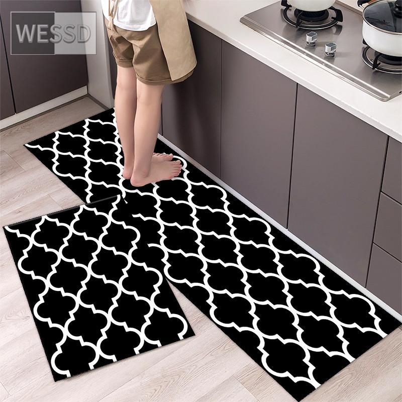 

Набор кухонных ковриков с геометрическим принтом 40x60, 40x120 см, 2 предмета, нескользящий кухонный коврик, моющиеся длинные коврики для пола в ванной комнате 40x60cm+40x120cm