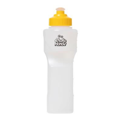WellBe Lauf-Trinkflasche Händeschütteln Fassungsvermögen und Gelb (Verbesserte Passform)