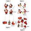 3/4/8pcs Iron Christmas Tree Decoration Pendant Delicate Cute Santa Claus Snowman Ornaments Hanging Creative