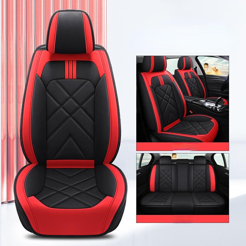 

5 мест, комплект чехлов на автомобильные сиденья, универсальные чехлы на сиденья из искусственной кожи, интерьер, защитный коврик на четыре сезона, авто чехлы на стулья, подушки, автомобильные аксессуары 5 Seats