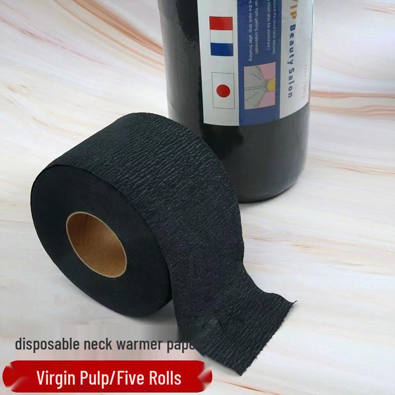 Disposable Black Hairdressing Bib for Anti-Split Ends and Neck Protection