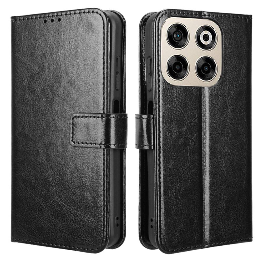 

Для ZTE Blade V70/nubia V70 Чехол Текстура Crazy Horse PU Кожа Чехол-кошелек для телефона Black