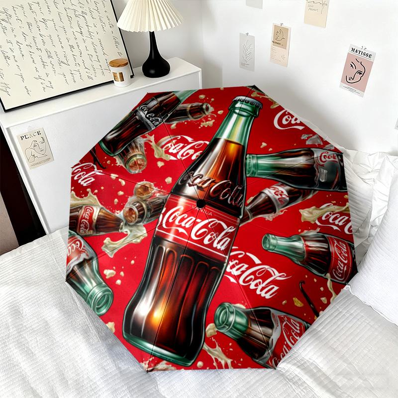 Christmas Gift Halloween Theme Bear Truck Coca Cola umbrella is suitable for all seasons, including home travel and outdoor activities Y13