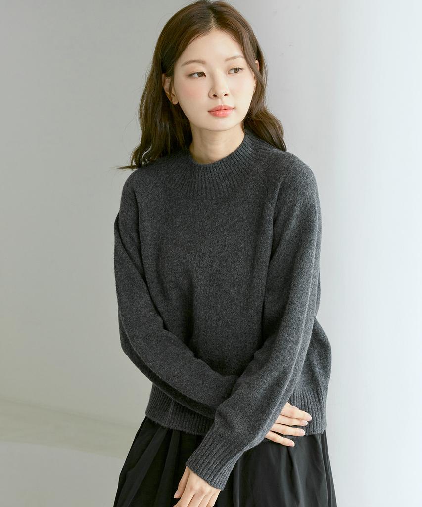 210EDIT Women'S Fossil High-Neck Knit [Charcoal]_Zf4Sw590