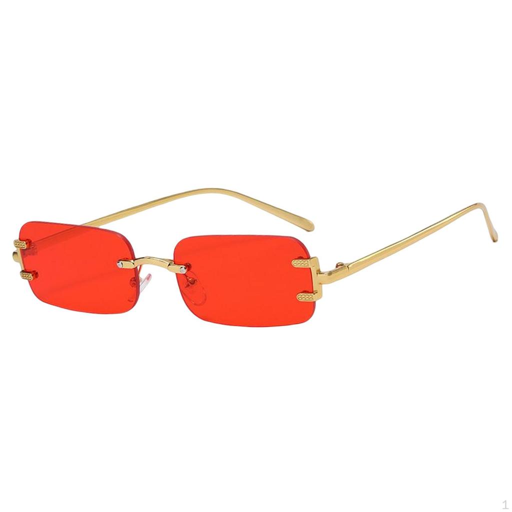 Fashion Rimless Sunglasses Decorative Transparent Eyeglasses Hip Hop Retro Style Tinted Photo Props