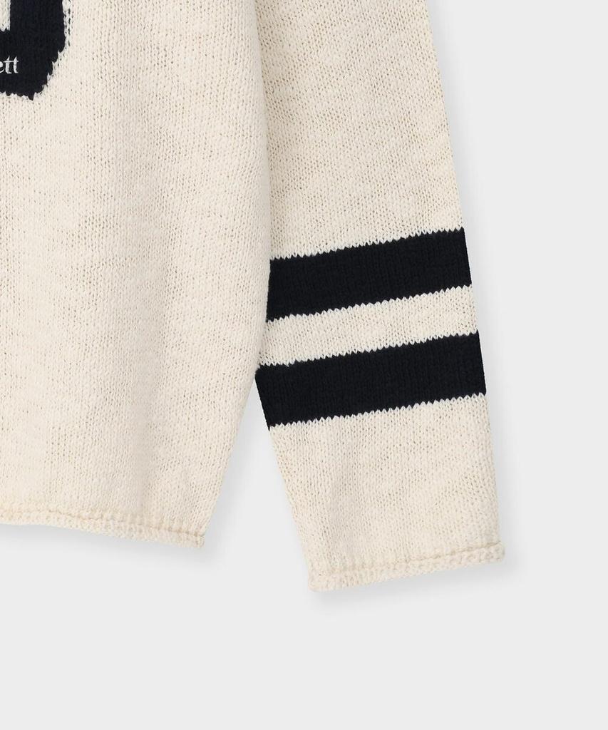 FALLETT Jacquard Numbering Sweater Ivory
