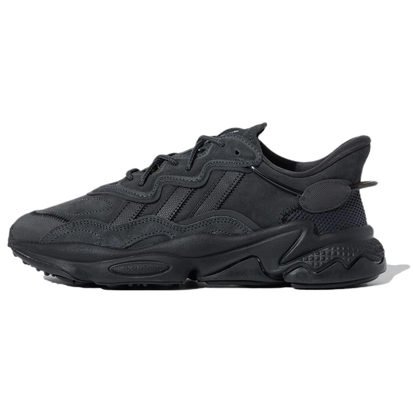 Adidas Originals Ozweego Casual Retro Fabric Shock Absorbing Durable Breathable Low Top Running Shoes Unisex Sneaker Dark-Gray GY9926
