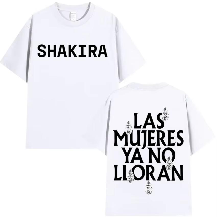 Singer Shakira Las Mujeres Ya No Lloran Graphics Casual Tshrit Fashion Short Sleeve Tshrits Aesthetic 2026 Spring Summer New Top