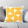 Fronha de Almofada Bauhaus com Semicírculos Amarelos Geométricos Poliéster Linho Veludo Zíper Criativo Almofada Decorativa para Sofá Almofada de Cama Capa
