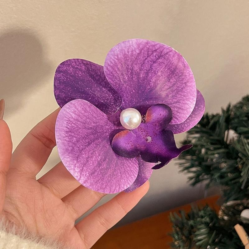 Süße Phalaenopsis-Blumen-Haarnadel 2024 Mode Blumenperlen Haarspange Weiblicher Kopfschmuck Einzigartige Haarspangen für Frauen