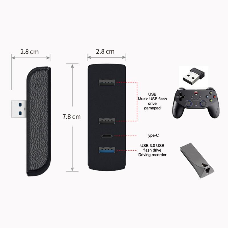 Dokovací stanice do přihrádky pro Tesla Model 3 Y 3+ Y Juniper USB Hub Porty USB Rozšiřovač Nabíječka Rozbočovač Dokovací stanice