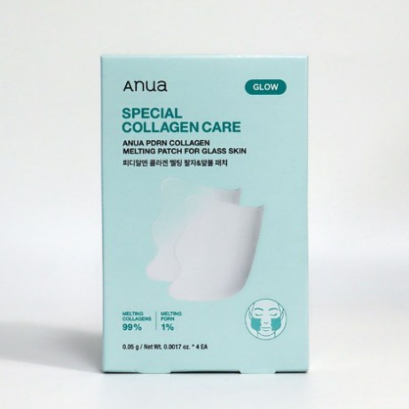 Anua PDRN Collagen Melting Smile Line & Cheek Patch 4 Sheets Korean Hydrogel Firming Patch for Elasticity Care