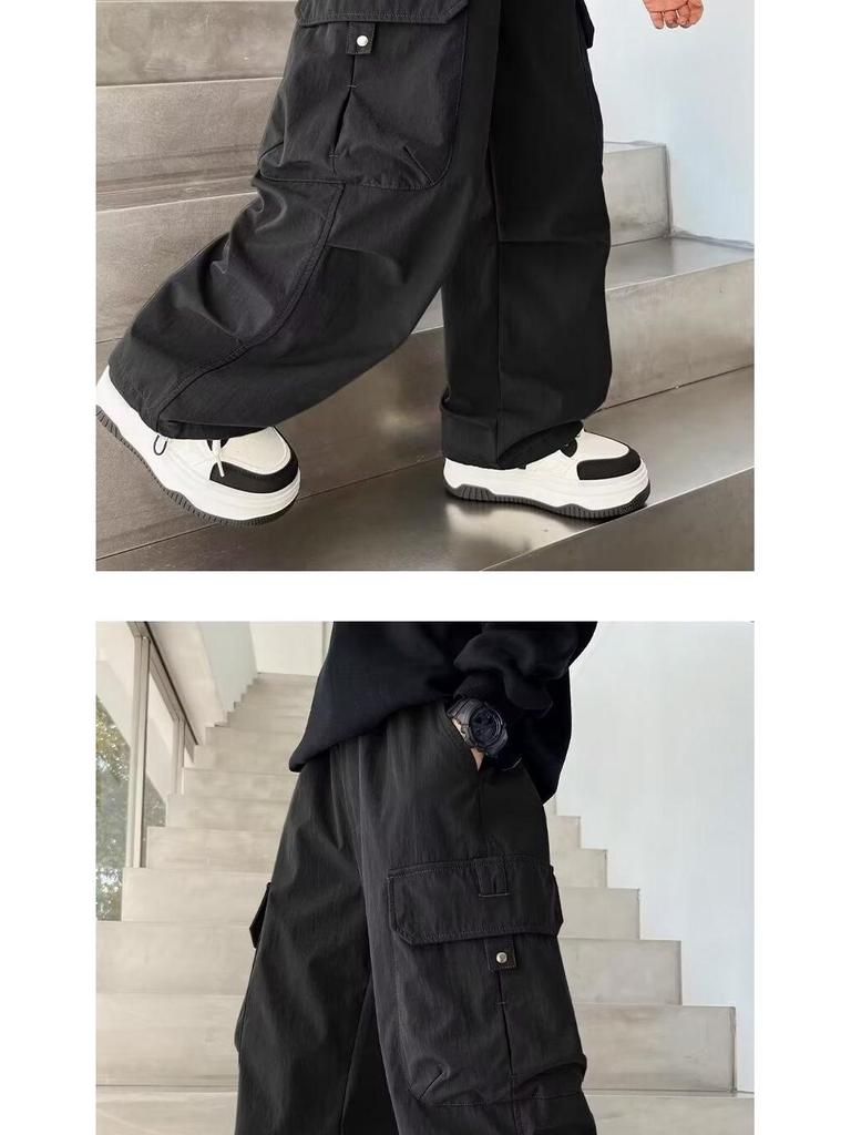 Boys' Thickened Fleece Sweatpants: Autumn/Winter Straight-Leg Warm Casual Pants for Ages 7-14