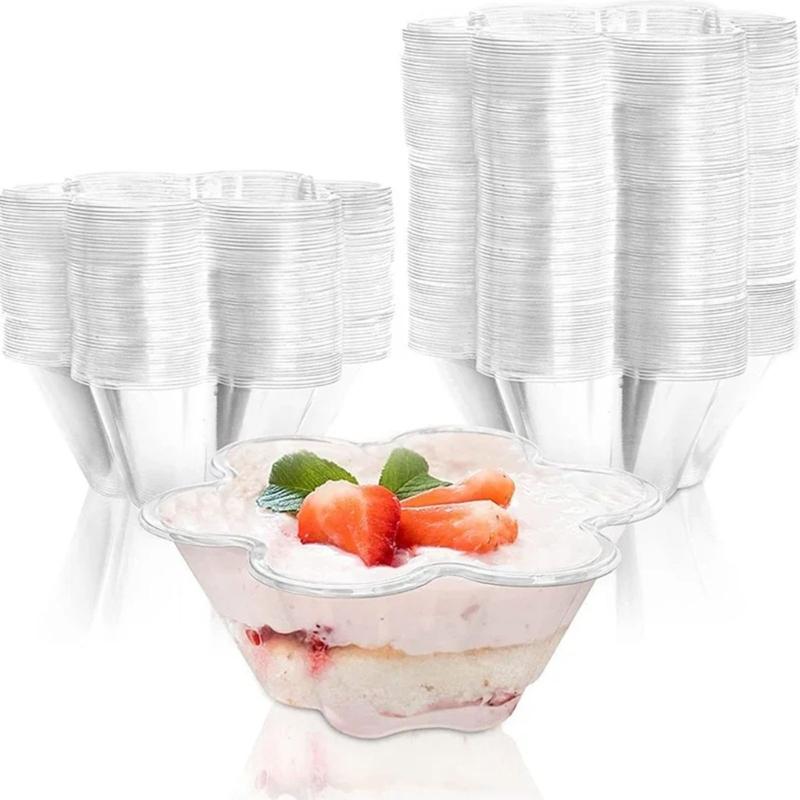 60Pieces Efficient Plastic Dessert Cups With 60 Matching Spoons Shatters Proof Ideal For Family Dining Event