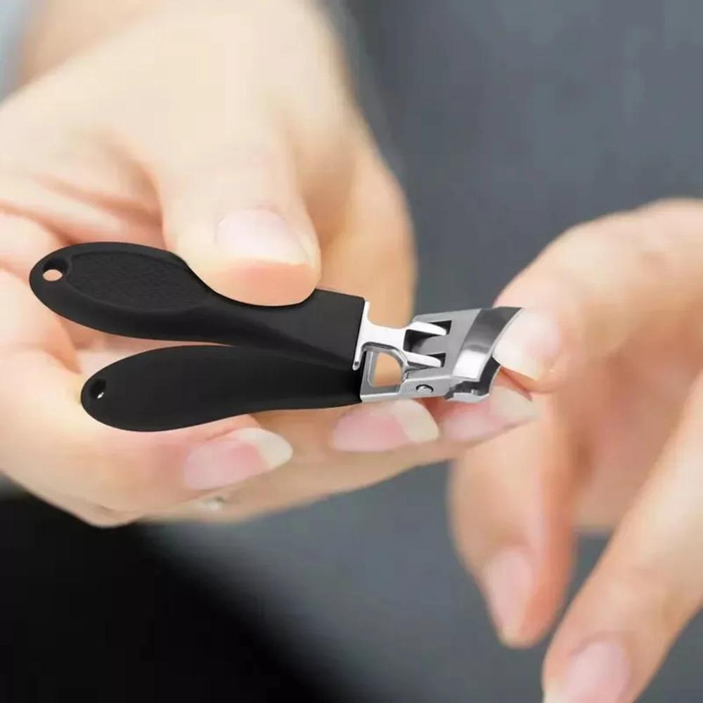 Wide Jaw Opening Nail Clippers Anti Splash Slanted Nail Clipper Precise Stainless Steel pedicure Nail Tools