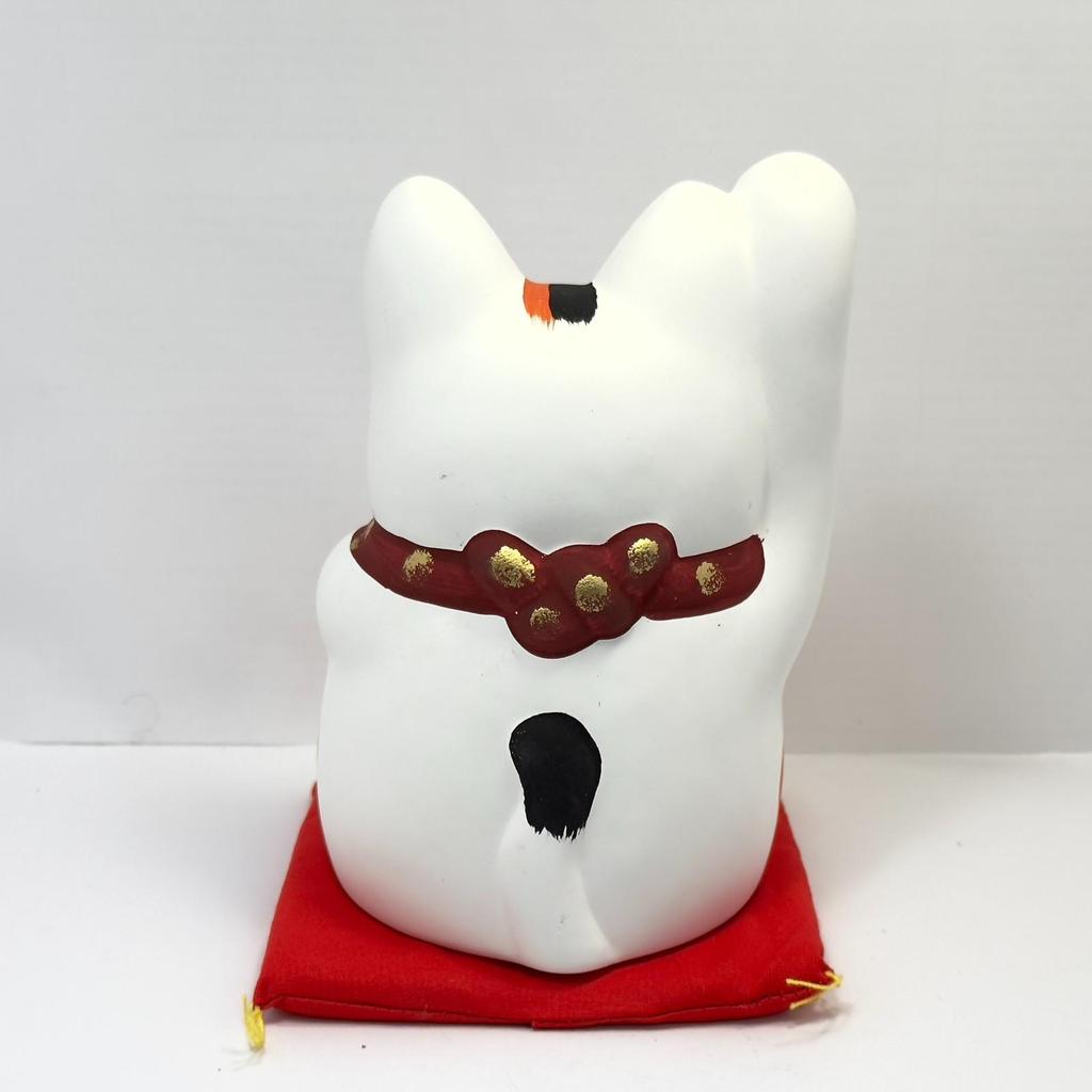 Tokoname Ware Mansuke Maneki Neko 17cm Tall Made In Japan
