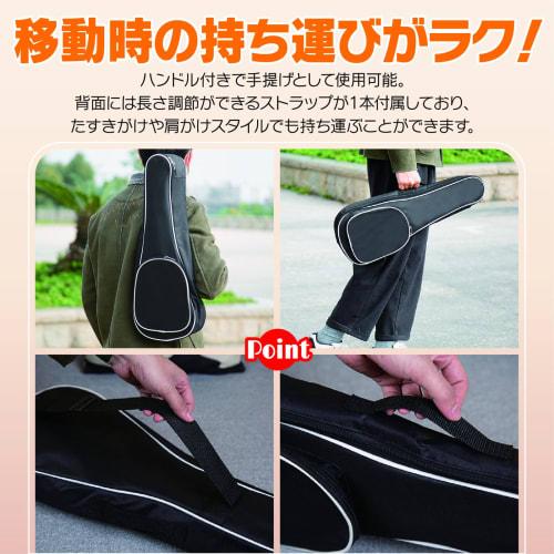 ZERONOWA Ukulele Bag, Soprano Concert Soft Case, Lightweight Shoulder Bag (Black)