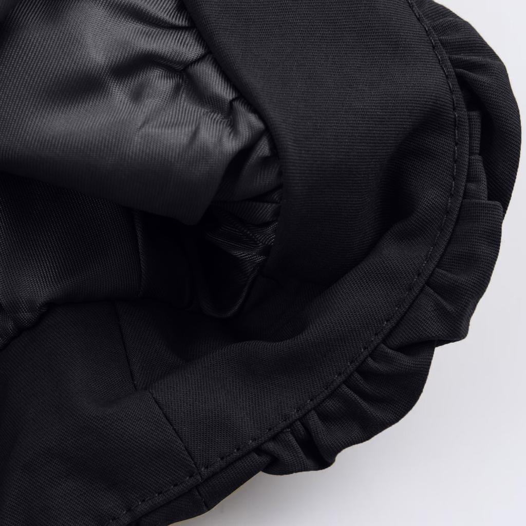 Women's Faux Suede Button Jacket Oversized Gathered Hem Short Length Coat Casual Vintage Outerwear With Pockets