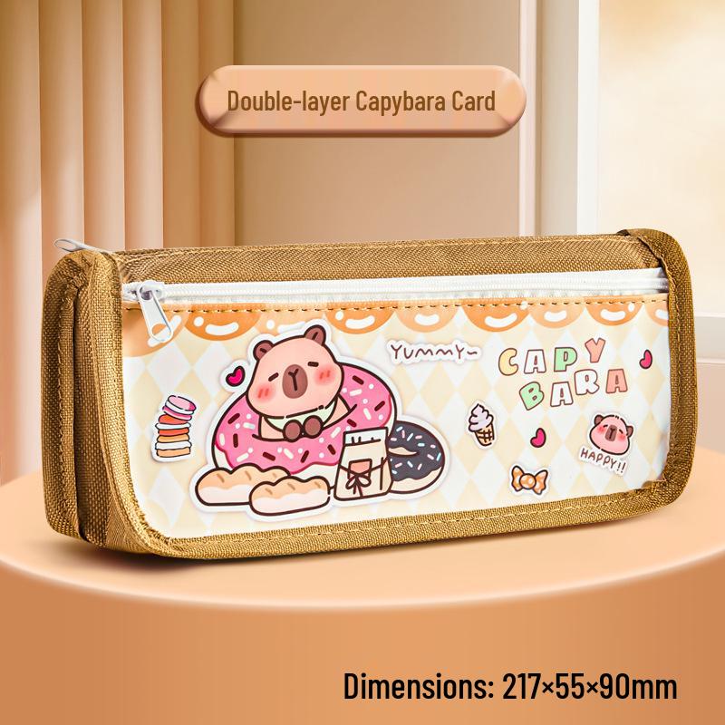 Capybara Pencil Case - Cute, Large-Capacity Stationery Box for Students капибары