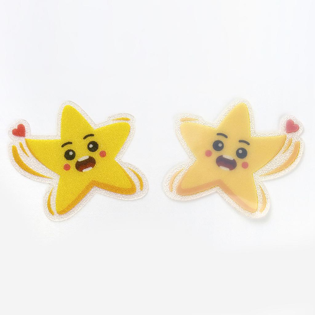 10pcs Cartoon Pattern Bathroom Bathtub None Slip Stickers Staircase Floor EPDM Mat Kids Room Self-adhesive Anti-skid Sticker