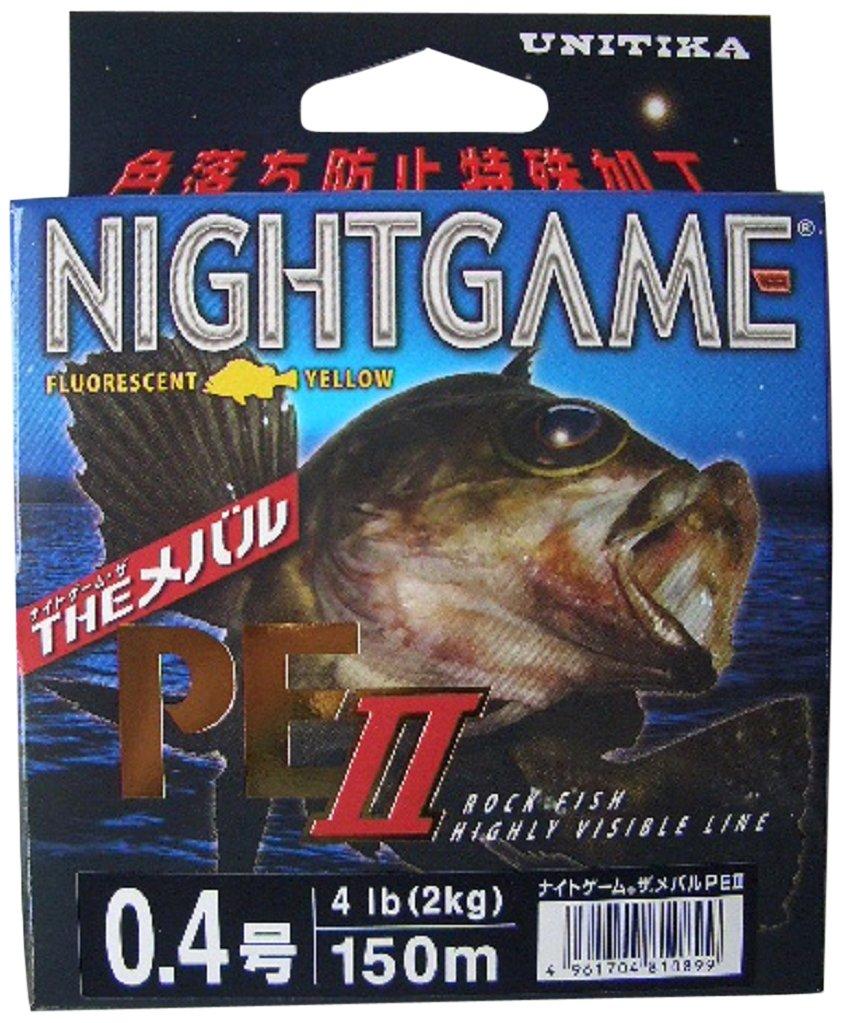 UNITIKA Night Game The Mebaru PE II Line 150m Yellow 0.4