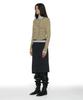 Partimento Woman Asymmetric Drape Panel Midi Skirt_Charcoal