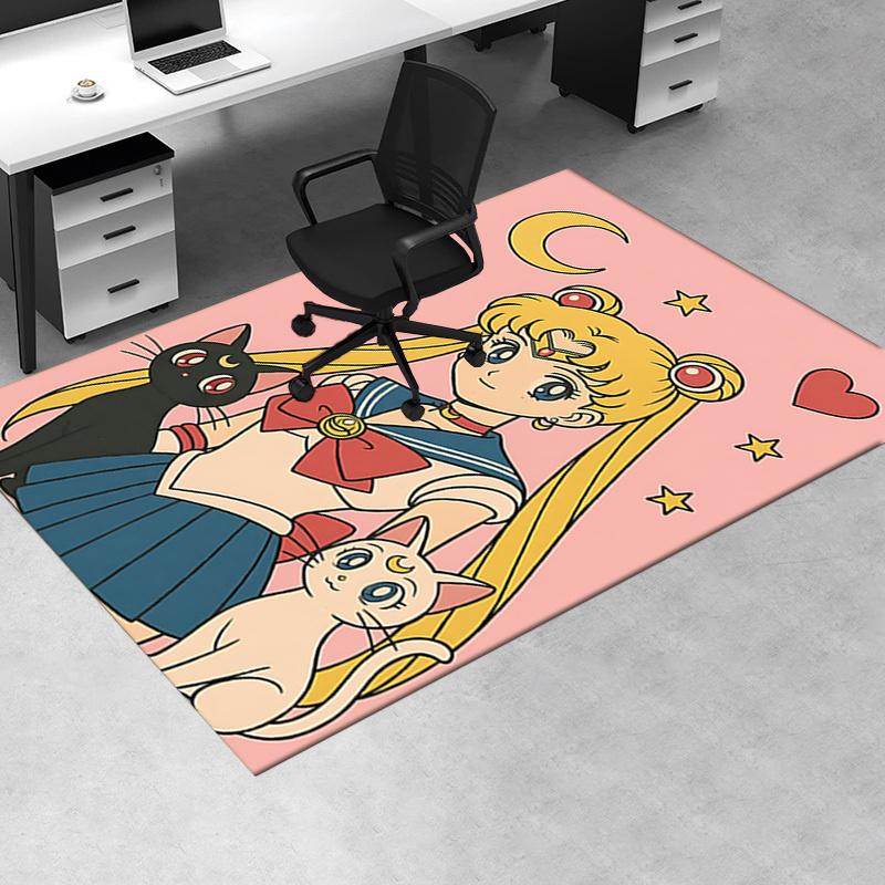 Sailor Moon Office Chair Mat Sailor Moon Home Decor, Sailor Moon Sofa Rug, Sailor Moon Office Carpet, Sailor Moon Gift for Fans
